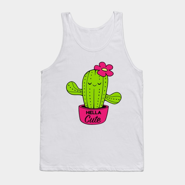 Hella Cute Cactus Tank Top by alexandrasketch